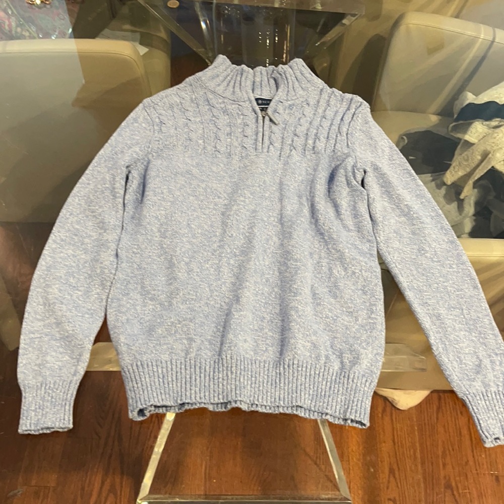 Karen Scott blue zip up Sweater Xs